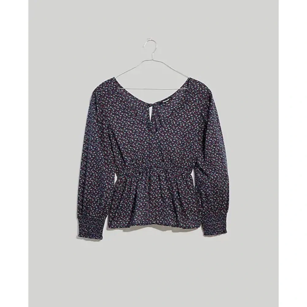 MADEWELL Tie-Back Peplum Top in Campden Daisies - Picture 4 of 9